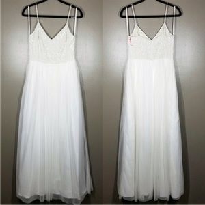 White Beaded A-Line Wedding Dress